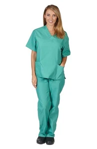 Medical Nursing Scrub Set NATURAL UNIFORMS Men Women Unisex Top Pants BP101  - Picture 1 of 48