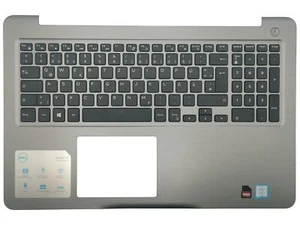 Dell Inspiron 15 5565 5567 Reposamanos Funda Teclado Alemán Plata PT1NY 6RW8F - Imagen 1 de 2