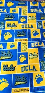UCLA Bruins 55x62 Raschel Alumni Throw Blanket Animals Foot Print - Picture 1 of 12