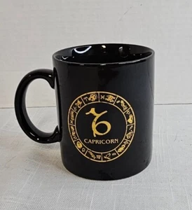 OTAGIRI Capricorn Mug Dec21-Jan20 Coffee Mug Black & Gold by Paul Whitehead NEW - Picture 1 of 5