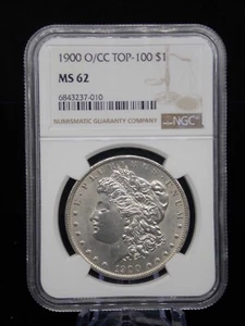 USA 1900 - O/CC TOP 100 MORGAN SILVER DOLLAR SLABBED NGC MS 62 - Bild 1 von 2
