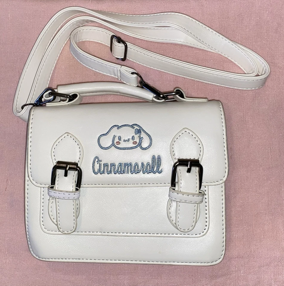 Сумка через плечо Kawaii Sanrio для девочек Cinnamaroll белая искусственная кожа 8 дюймов x 6 дюймов - Изображение 1 из 4