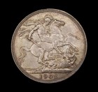 EDWARD VII 1902 SILVER CROWN - A/UNC