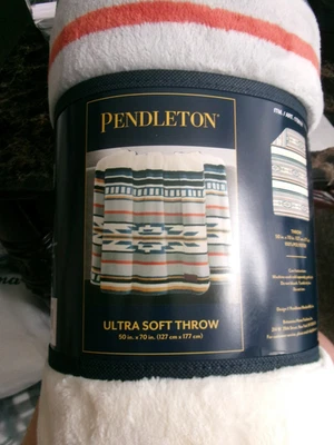 New Pendelton Throw Blanket ** Saltillo Stripe # 1077 - Image 1 of 3