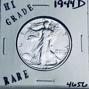 1944 D LIBERTY WALKING SILVER HALF DOLLAR HI GRADE U.S. MINT RARE COIN 4656 - Picture 1 of 3