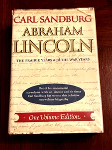 Carl Sandburg Abraham Lincoln 1954 One Volume First Edition HC DJ - Foto 1 di 7