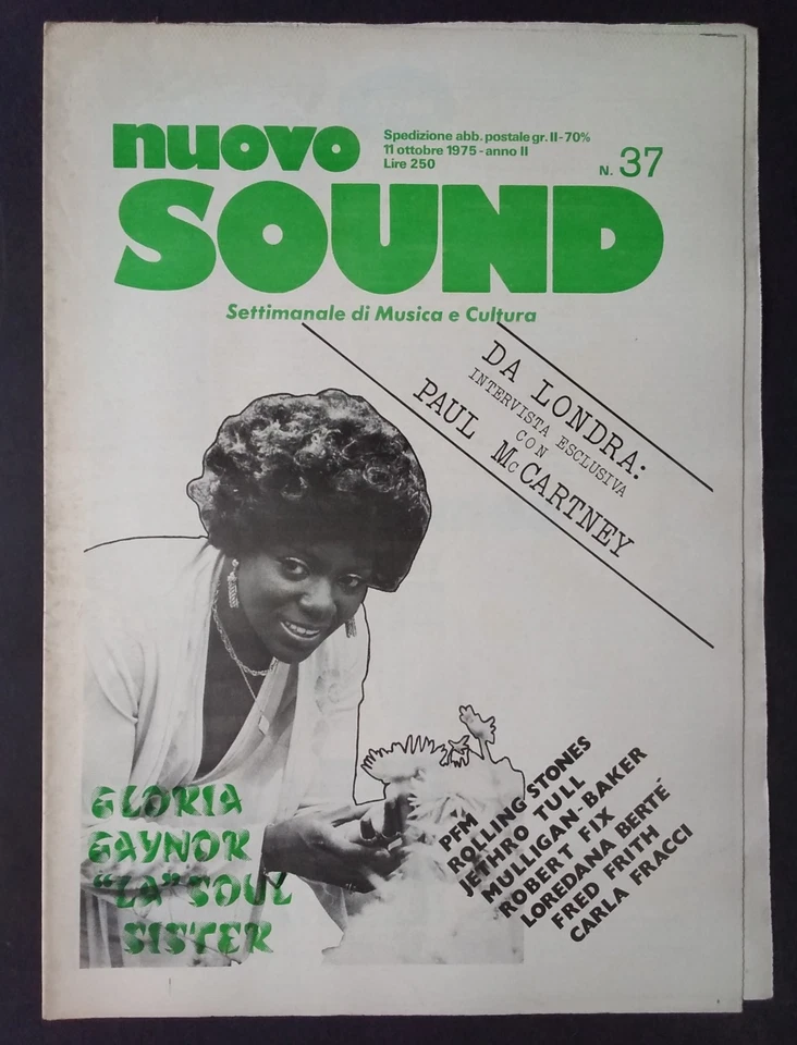 NUOVO SOUND 37/1975 GLORIA GAYNOR LOREDANA BERTE' PFM CARLA FRACCI ROBERT FIX - Immagine 1 di 1