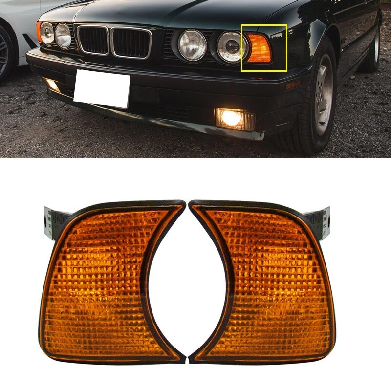Par de luces de esquina ámbar para BMW Serie 5 E34 1989-1995 luces de giro Foto 1 de 4
