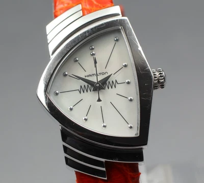 [Exc+5] HAMILTON Ventura H242112 White Dial Quartz Women's Watch From JAPAN - image 1 of 4