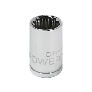 Powerbuilt 3/8 Inch Drive x 12 MM 12 Point Shallow Socket - 641017 - Picture 1 of 5