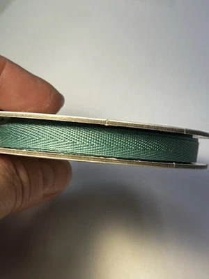 9-1/4” Yard 1/4” Just Jade Green Ribbon Opened Stampin Up 7412 - Image 1 of 3