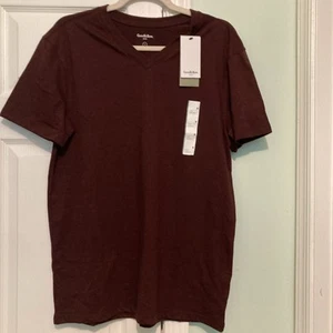 NWT Goodfellow & Co Short Sleeve V-Neck Shirt Sleeve T short Burgundy Men’s Sz M - Picture 1 of 8