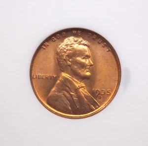 1935 "D" Lincoln WHEAT Cent Penny 1c NGC MS66 RD #022 **RED** BU Unc ECC&C, Inc. - Picture 1 of 5