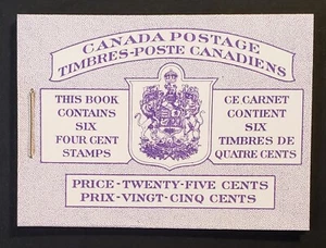 Stamps Canada Bklts. Bklt.#50a 4c violet QEll Wilding pane of 6 LF VF MNH - Picture 1 of 2