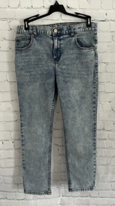 Wonder Nation Boys Blue Jeans Size 12 Husky Slim Acid Wash Stretch Adjustable - Picture 1 of 10