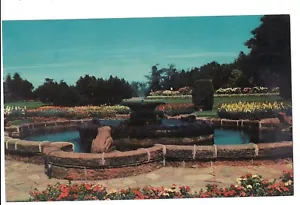 Flower Gardens and Fountain MARQUETTE BRANCH PRISON Inmates Michigan MI Postcard - Picture 1 of 2