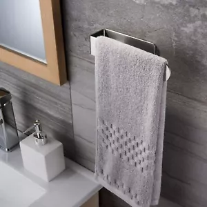 Hand Towel Holder Hand Towel Ring Self Adhesive Bathroom Towel Bar Stick on Wall - Picture 1 of 7