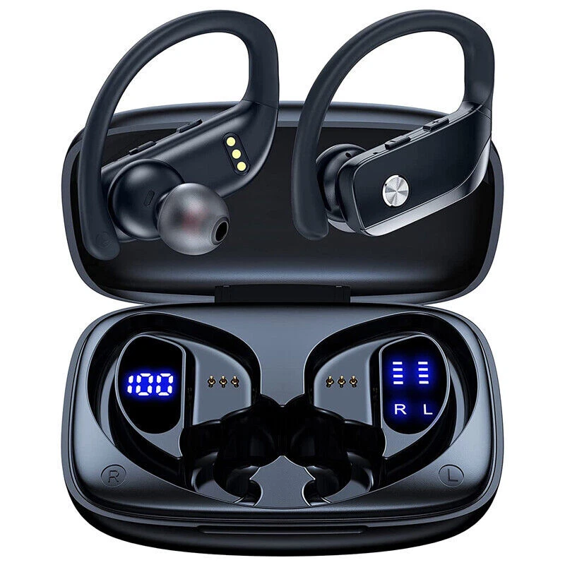 Bluetooth Headset 5.1 TWS Wireless Earphones Earbuds Headphones Stereo Ear Hook - Image 1 of 4