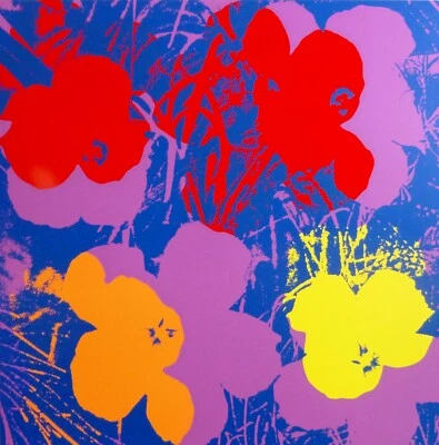 Andy Warhol ( Mohn Blumen) Blumen 11.66 Siebdruck Pop Art Sunday B Morning COA - Bild 1 von 3