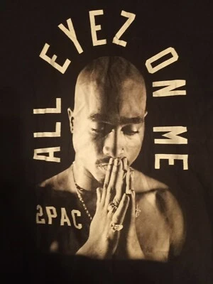 Camiseta negra Tupac All Eyez On Me para hombre talla mediana Pony & Company Foto 1 de 4