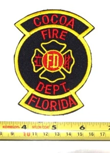 COCOA FLORIDA FL Fire Patch EMS Rescue Public Safety HOOK LADDER HYDRANT  - Picture 1 of 1