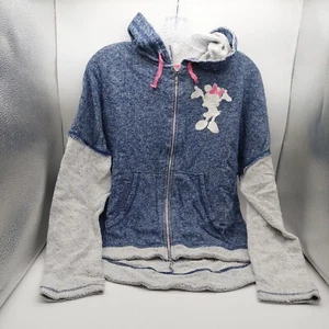 Disney Parks Jacket Kids Size Medium Minnie Mouse Embroidered Zip Up Hoodie - Picture 1 of 8