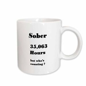 3dRose Image of Sober 4 Years Or 35063 Hours In Words Mug