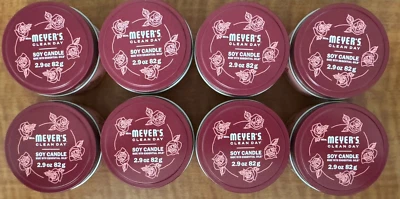 Vela de soja perfumada con rosa de día limpia 8 MRS. MEYERS con aceites esenciales y libre de crueldad Foto 1 de 4