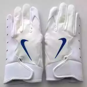 Nike Vapor Jet 8.0 Football Gloves Youth Large White/Game Royal - Picture 1 of 4