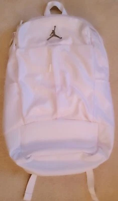 RARE NWT Jordan Backpack Air Jordan Jumpman Fluid Backpack ALL WHITE weatherized - Image 1 of 3