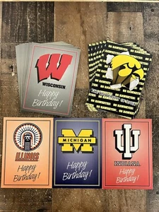 Lot Of 18 Assorted Big 10 Birthday Cards Wisconsin, Michigan, Etc Bernie Kosar - Picture 1 of 19