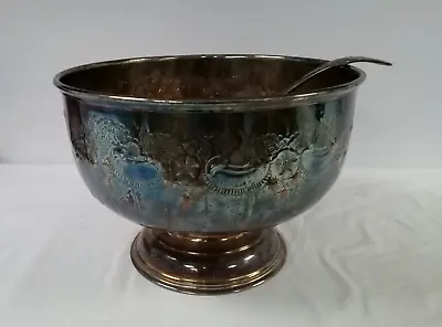 E P Copper/Silver Plated Large Punch Bowl With Ladle-E.H.P. Hallmark • 7.99£
