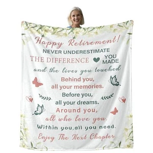 Retirement Gifts for Woman Blanket 50"X60" Farewell Gifts for Coworkers New J... - Picture 1 of 7