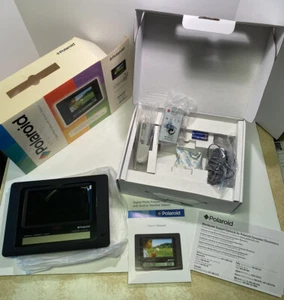 Polaroid Simplicity 7" Digital Photo Frame Weather Station XSA 00770S Wall Desk - Picture 1 of 11