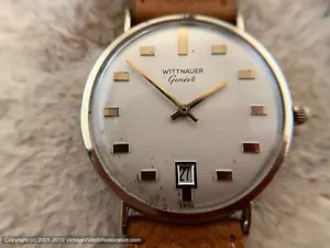 Wittnauer Geneve großer Koffer mit Datum unten, manuell, groß 35 mm - Bild 1 von 5