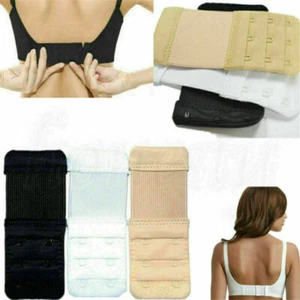 2/3 Hook Ladies Elastic Bra Extender Strap Extension Underwear Straps - Picture 1 of 14