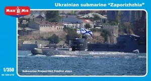 Mikromir 350019 ukrainisches U-Boot Pr.641 Foxtrott-Klasse Saporischschja, 1/350 - Bild 1 von 8
