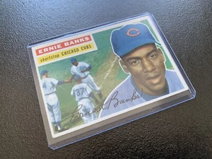 1956 Topps Ernie Banks #15 Chicago Cubs Baseball Card - Beautiful! - Picture 1 of 6
