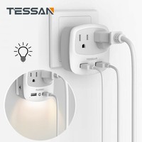 Wall Charger With Night Light Nightstand Charging Station Hub With 2 Usb Ports Ebay