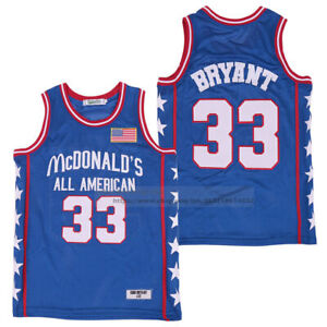 Bryant #33 All American Basketball Jerseys McDonald's Jersey 2 Colors Sewn