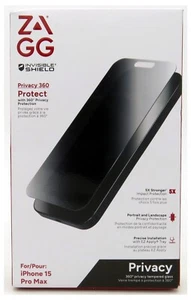 ZAGG Invisible Shield Privacy 360 Protect Screen Protector for iPhone 15 Pro Max - Picture 1 of 2