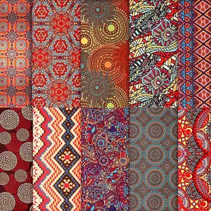 10 Pieces African Print Fabric African Ankara Wax Print Fabric Ankara Print Fabr - Picture 1 of 7