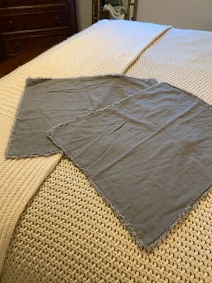 JUEGO DE 2 JAMONES DE ALMOHADA GRISES MEZCLA LINO/ALGODÓN TARGET CASALUNA ESTÁNDAR Foto 1 de 4