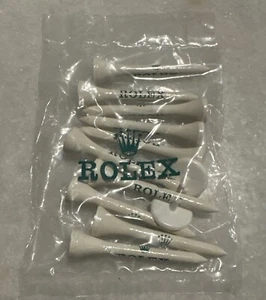 Brand New / Sealed Pack of Authentic Rolex 10 Golf Tees and 2 Markers - Picture 1 of 3