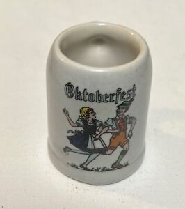 Vintage Oktoberfest Mini Beer Stein - Mini Mug - Dancers 