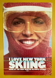Vintage Original I Love New York Skiplakat 1980 Olympische Winterspiele Glaser HTF - Bild 1 von 4