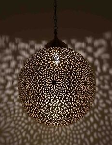 Moroccan Pendant Light Brass Antique Vintage Lamp Hanging Chandelier Ceiling