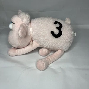 SERTA Counting Sheep # 3 Plush Pink Breast Cancer Toy Lamb w Blue Eyes 8"  - Picture 1 of 8