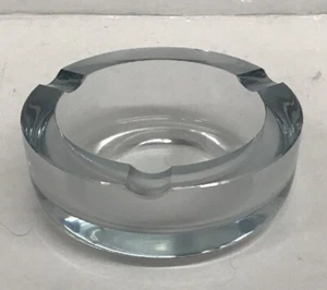 Vintage Strombergshyttan Sweden Mid Century Art Glass Ice Clear Ashtray - Picture 1 of 8
