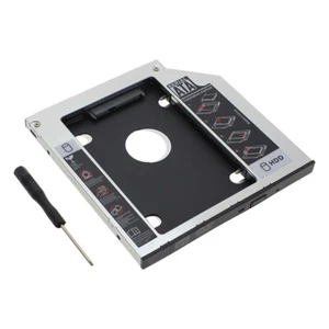 2nd HDD SSD Caddy Tray 9,5 mm Festplatten Gehäuse Optibay für Laptop CD-ROM - Bild 1 von 12
